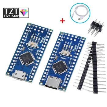 

Type-C / Micro USB Nano 3.0 With the bootloader compatible Nano 3.0 controller for arduino CH340 USB driver 16Mhz ATMEGA328P