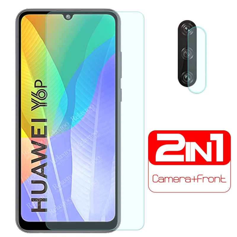 Защитное стекло 2-в-1 для объектива камеры huawei y6p 2020 Защитная пленка экрана huaweiy6p