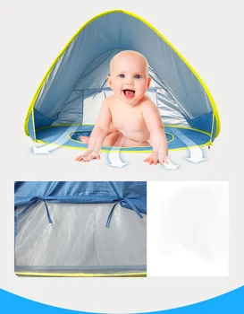 

Baby Beach Tent Waterproof Pop Up Sun Awning UV-Portable Folding Protecting Sunshelter With Pool Kid Outdoor Camping Sunshade