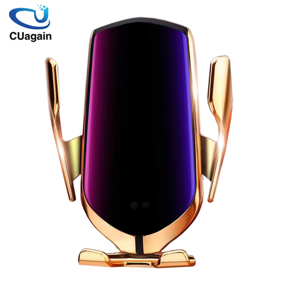 R1 Automatic Clamping 10W Car Wireless Charger For iPhone Xs Huawei LG Infrared Induction Qi Phone Holder | Мобильные телефоны и