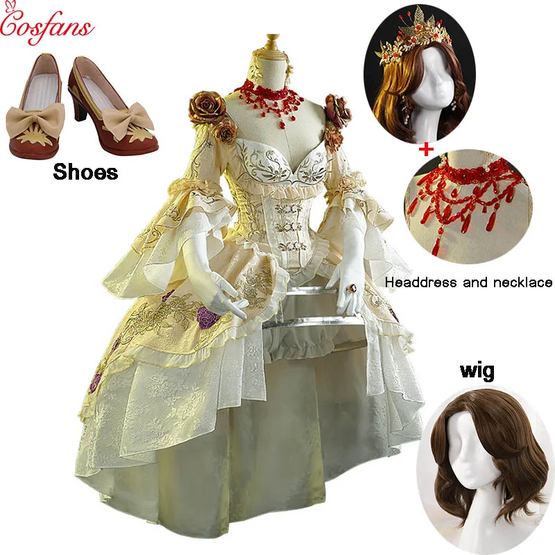Аниме! Идентичность V Madame Red Blood Feast Marie Game Palace платье Элегантная униформа косплей