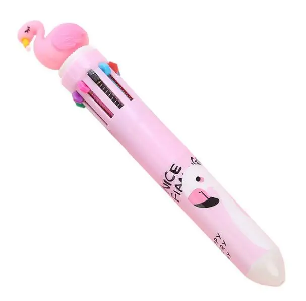 0,5 мм 10 цветов многофункциональная ручка массивная шариковая сигнальная гелевая ручка для школы офиса поставка подарок канцелярские принадлежности один шт - Цвет: Flamingo Pink