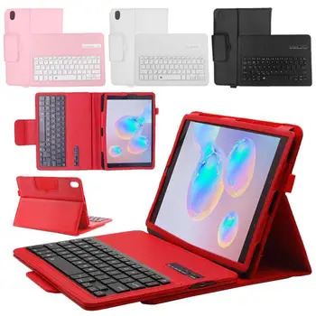 

Case For Samsung Galaxy Tab S6 10.5 inch SM-T860 SM-T865 2019 Wireless Keyboard Cover Litchi Pattern PU Leather Flip Stand Case