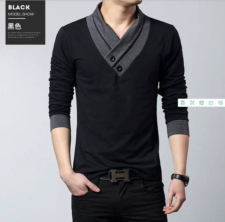

Men's long sleeve lapel T-shirt, men's T-shirt, T-shirt man, long sleeve T-shirt man, jacket man, men's clothing