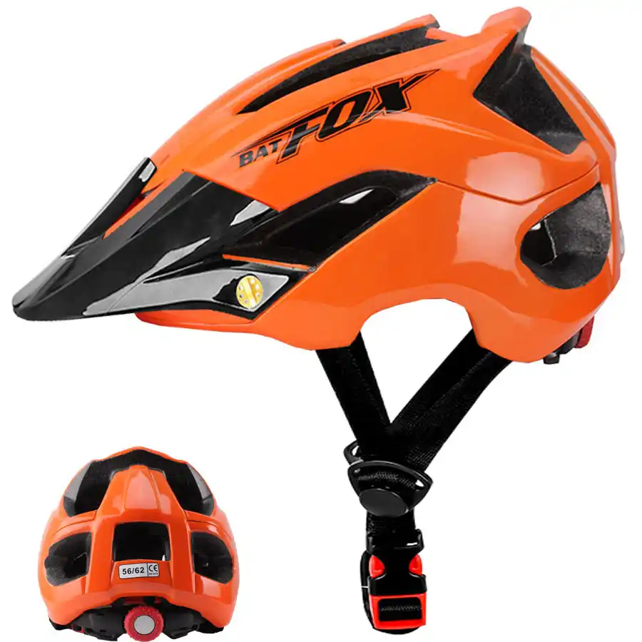orange mtb helmet
