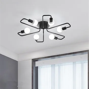 

6 lights Modern LED Ceiling Chandelier Lighting Fixtures Lustre Vintage Led Lights Industrial Kitchen Home Living Room lustre