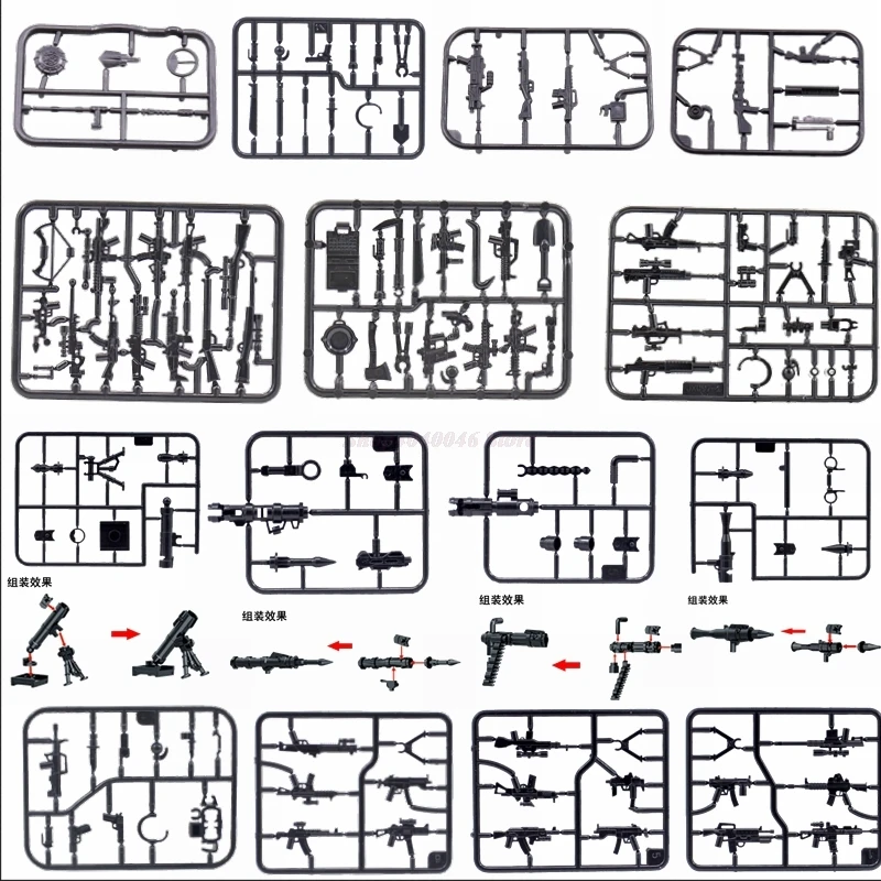 

WW2 Legoing Army Weapon Piece Winner winner Chicken Dinner Blocks Military Sets Gun Model Toys For Child Arms Legoings Militarys