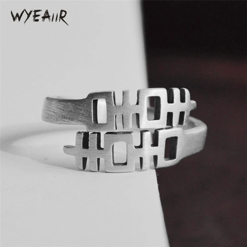 Серебряные кольца WYEAIIR в китайском стиле с изменяемым размером для женщин