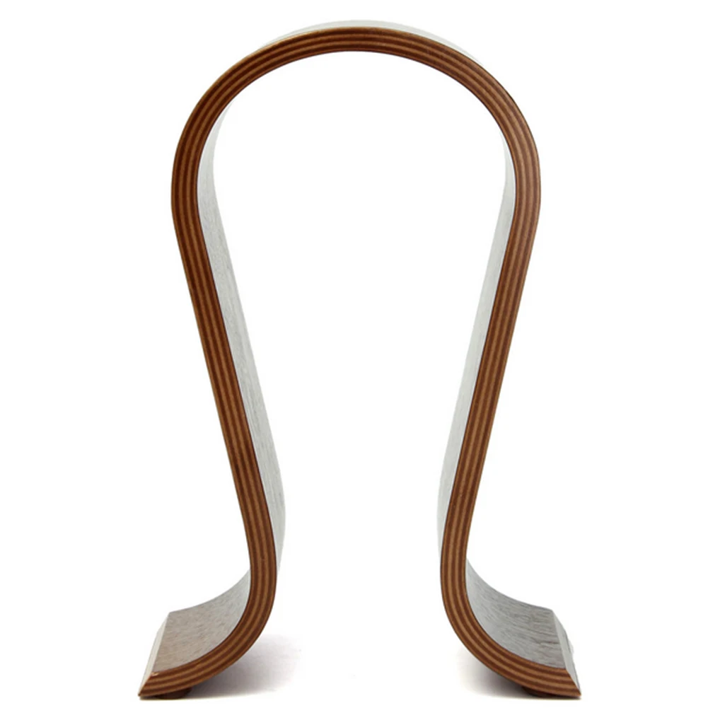 Walnut Finish Wooden Headphones U Shape Stand Hanger Holder Headset Hanger Bracket Home Office Studio Bedroom Using