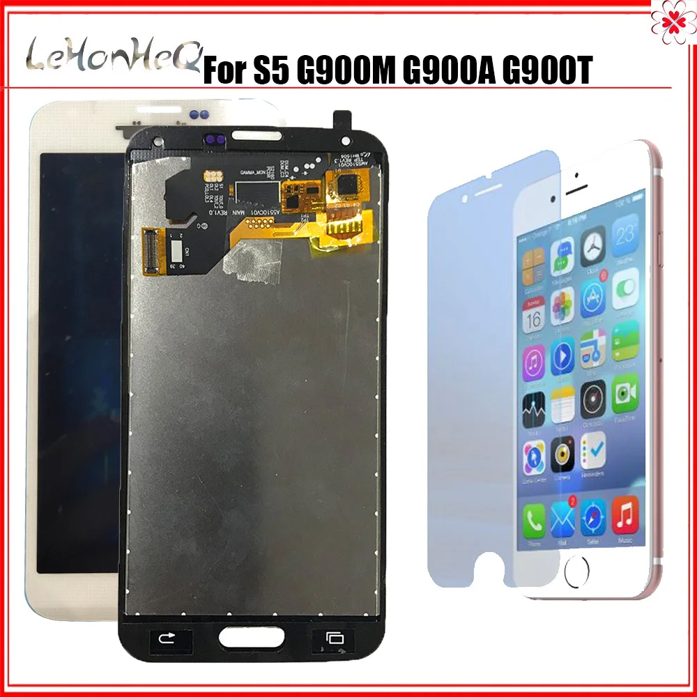 Для samsung Galaxy S5 lcd G900M G900A G900T G900FD F900F F900H ЖК дисплей сенсорный экран дигитайзер для s5