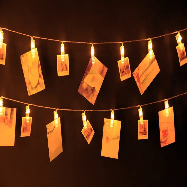 C-4M Photo Clip USB LED String Lights Fairy Lights Outdoor Battery Operated Garland Christmas Decoration Wedding Party