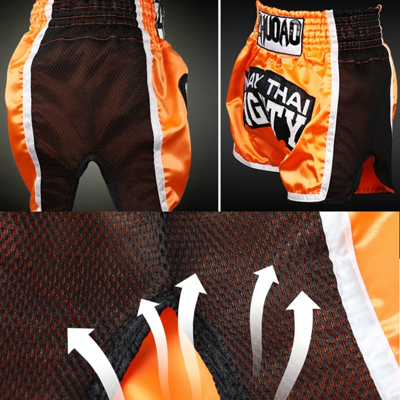 Muay Thai Shorts Men Embroidery Sports Fitness Fighting Kickboxing Short Pants Women Kids Sanda MMA Boxeo Trunks MMA Shorts