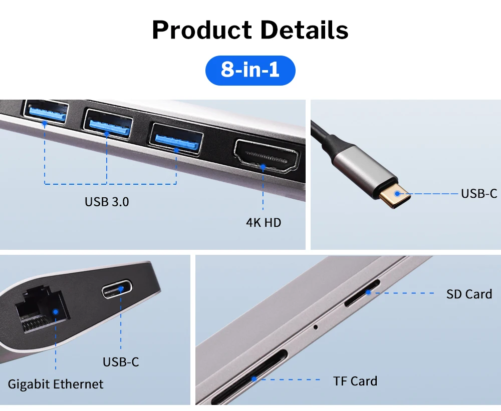 Deelife USB C концентратор type C к Мульти USB 3,0 концентратор HDMI адаптер док-станция для MacBook Pro USB-C 3,1 разветвитель порт type C концентратор