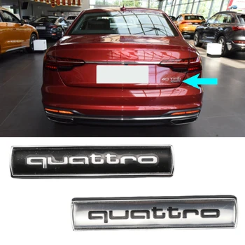 

Auto Trunk Sticker for Audi Quattro A5 B7 A6 TT 80 R8 A8 A7 Q7 A3 A4 B8 Q5 Q3 C7 S3 A1 B5 Q2 Car Styling Side Rear Badge Decal