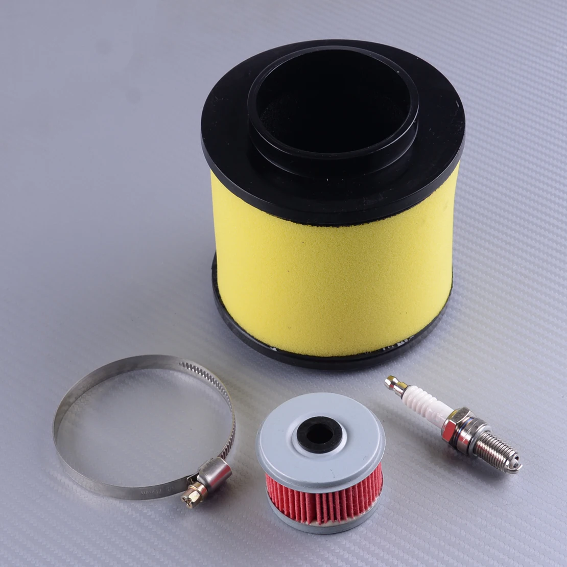 

DWCX 17254-HM8-000 Motorcycle Air Oil Filter Spark Plug Tune Up Kit Fit For Honda Recon 250 TRX250 TRX250TM TRX250TE Accessories