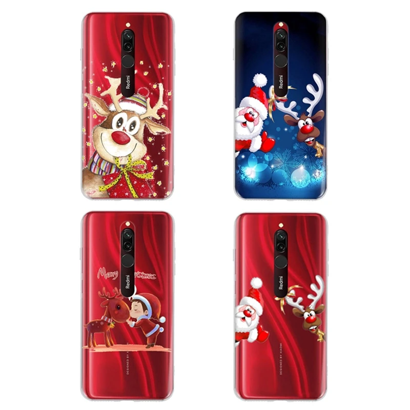 Чехол из ТПУ для Xiaomi Redmi Note 8T 8A 10 8 Pro CC9 Merry Christmas new year santa claus Elk с милым рисунком