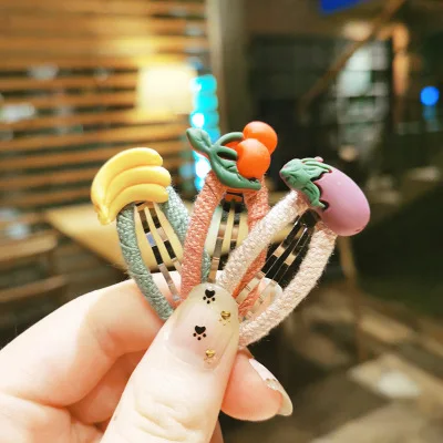 Новые Симпатичные зажимы в форме фруктов женские аксессуары для волос девочек