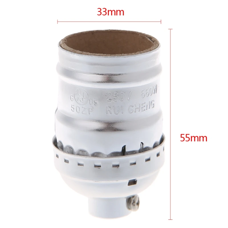 E26/E27 Aluminum Retro Pendent Vintage Light Bulb Lamp Holder Socket Without Switch 634E
