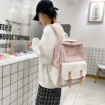 

Backpack women 2020 new Korean fashion travel backpack canvas casual college student bag