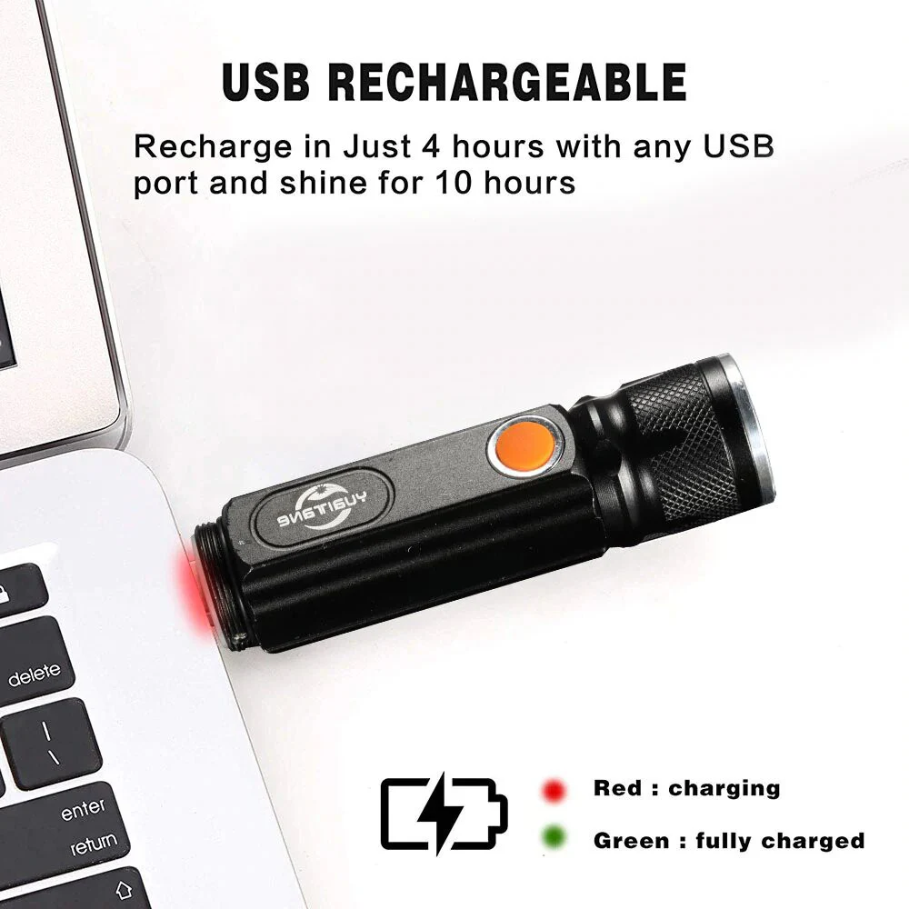 SUNYIMA портативный светодиодный фонарик T6+ COB ZOOM водонепроницаемый фонарь USB зарядка хвост магнит Кемпинг лампа Охота Рабочий фонарь