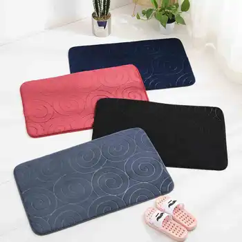 

3PC Embossed Bathroom Bath Mat Set Toilet Carpet Rug Flannel Nonslip Bathtub Bathroom Shower Room Floor Mats Kitchen Floor Decor