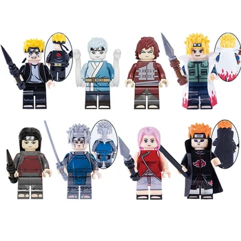 

DISNEY Naruto Senju Minifigures Building Blocks Bricks Hashirama Senju Tobirama Minato Boruto Mitsuki Action Figure Doll Kid Toy