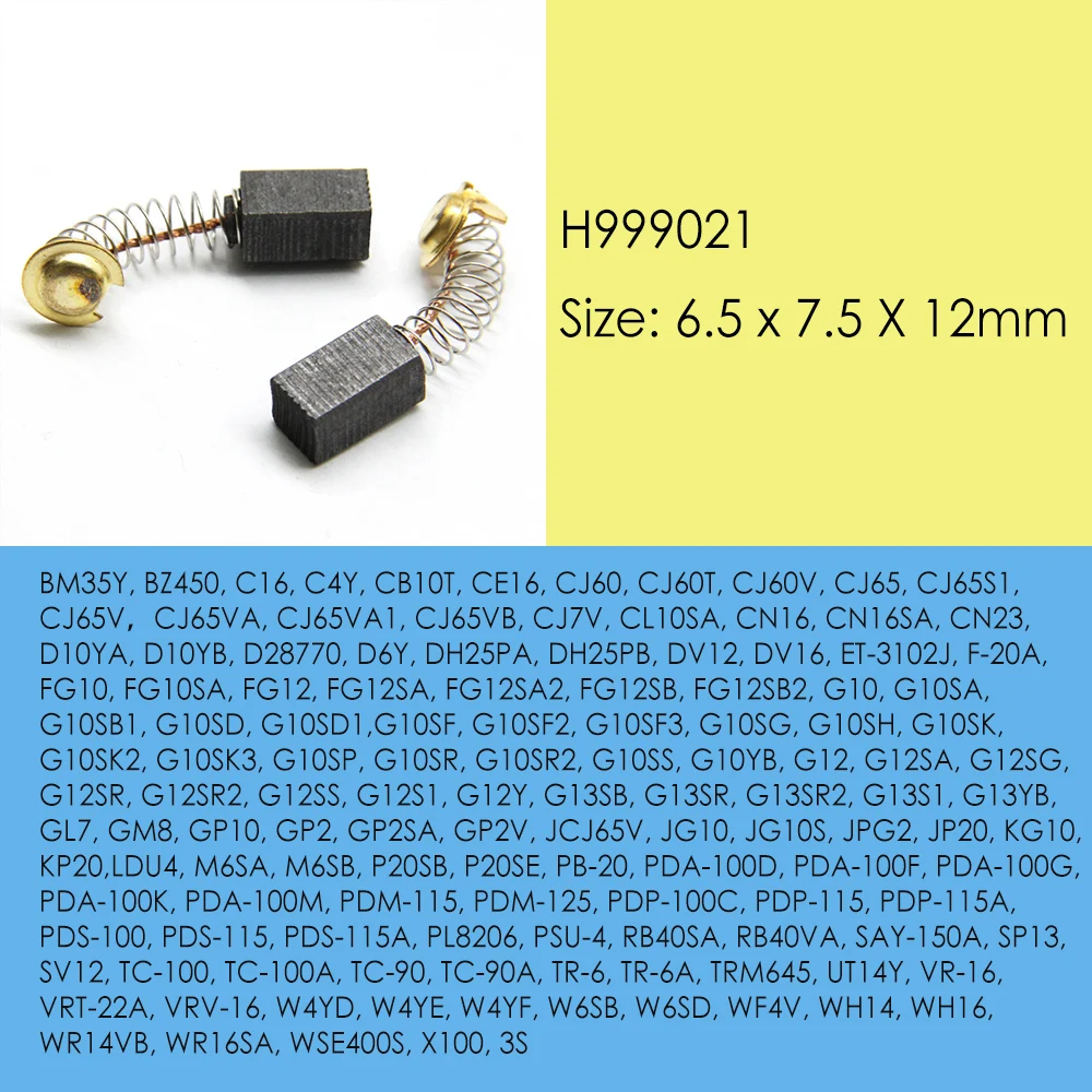 5 пар карбоновые щетки 6 5x7 5x12 мм для Hitachi Electric Motors 999021 D 10YA DH20 C16 CE20|carbon brushes|carbon brushes