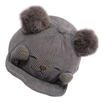 

2019 Autumn Boys Girls Cartoon Embroidery Pattern Baseball Cap Children Casual Hip Hop Sun Caps With Ball Design