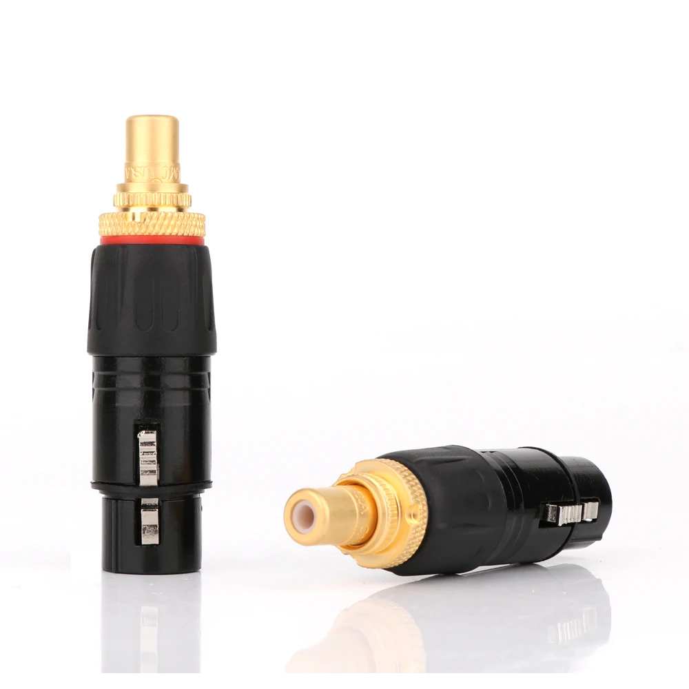 Адаптер NEUTRIK XLR с разъемом Папа RCA 2 шт. позолоченный штекер Переходник мама