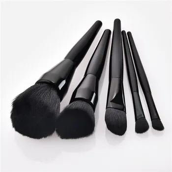 

5PCS Classic Black Makeup Brushes Set Super Soft Make Up Brush Kits Blush Slanted Powder Ultimate Blending Beauty Tool TM069