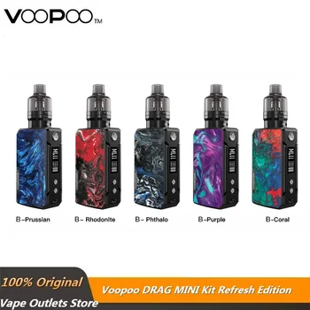 

Original Voopoo DRAG MINI Vape Kit Refresh Edition117W 4400mah Battery 4.5ML Drag Mini Pnp Tank VM5 & VM6 Electronic Cigarette