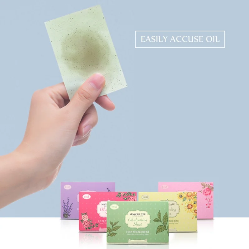 100Pcs Oil Absorbing Sheets Facial Oil Blotting Papers Oil Skin Treatment Face Oil Control Tool Face Makeup