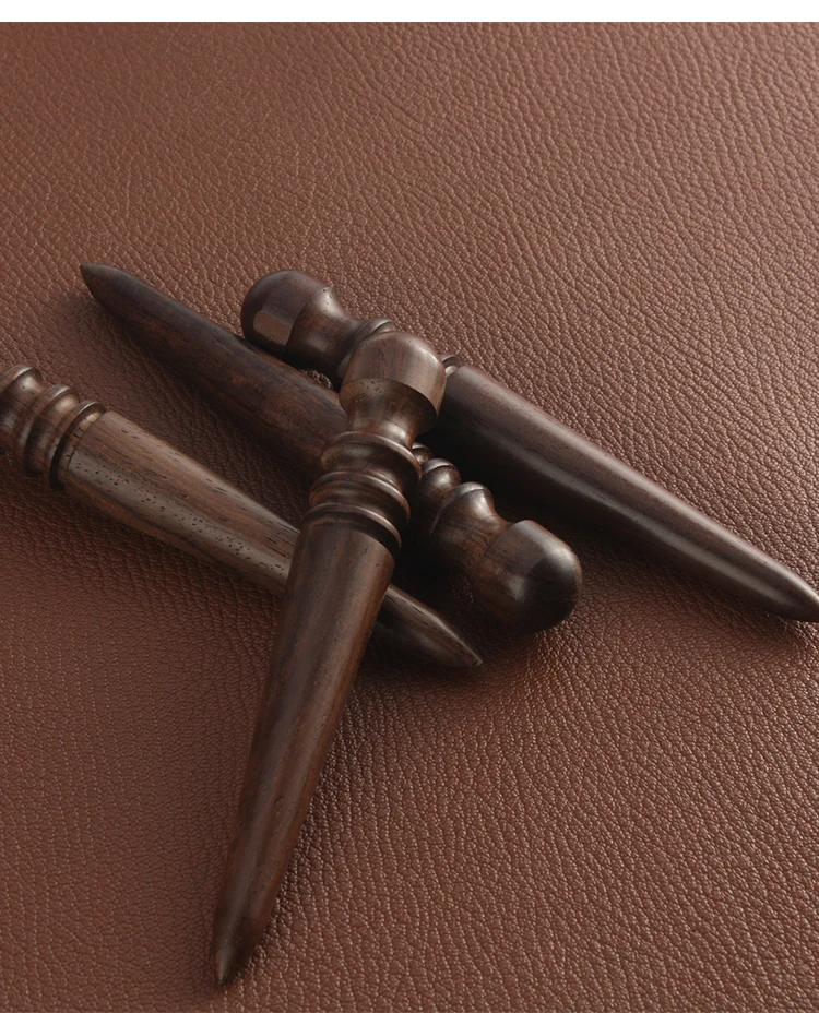 Sandalwood Polishing Rod Round Wood Polishing Leather Edge Rod Handmade DIY Leather Edge leather tool