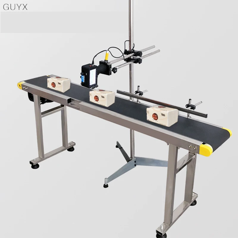 

Small online inkjet printer assembly line coding egg production date transmission belt automatic coding machine