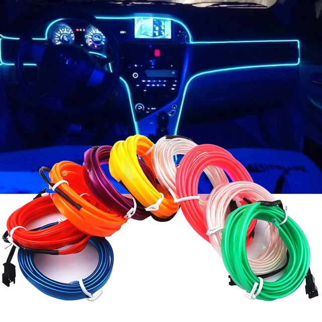 US $2.38 Car Line light 1M2M3M5M Car Interior Lighting Auto LED Strip Wire Rope Line flexible Neon Light 