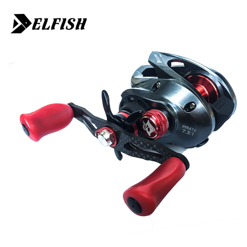 

ELfish 12BB Baitcasting Reel 6.3:1/7.3:1 Drag 8kg R/L Hand CastingReel Carretilhas Pescaria Carretilha Pesca Moulinet Round Coil