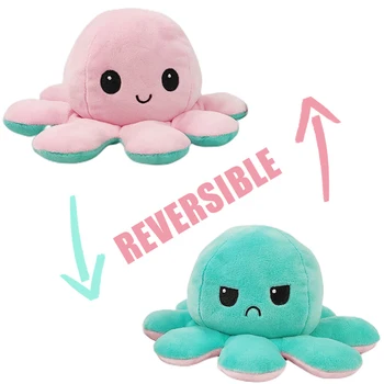 

Octopus Doll Reversible Flip Octopu Plush Toy Dolls Marine Life Doll Reversibled Plushing Christmas Gift Children Cloth Toys