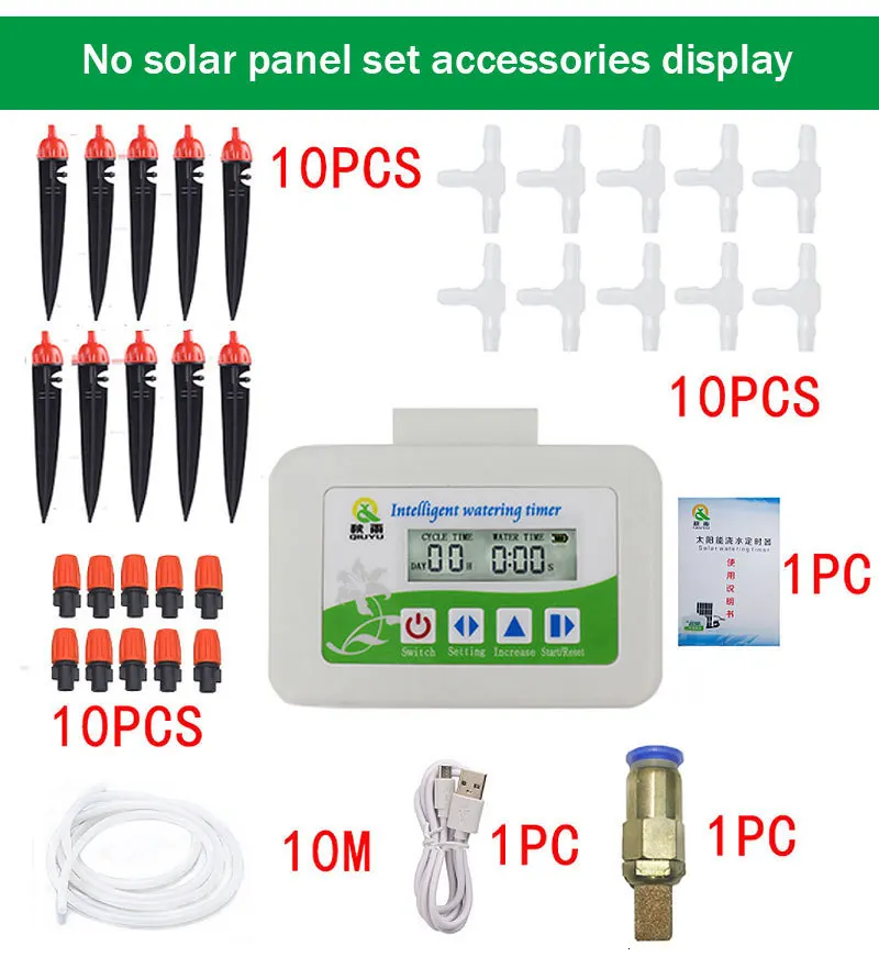 Открытый сад автоматический таймер полива солнечной зарядки устройство для домашнего орошения растений сопла умный контроллер