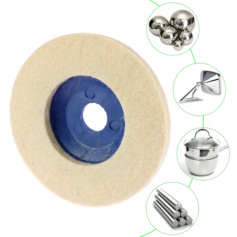 10 pcs 250mm Laine Compresse Pad Tissu Disque De Polissage Tampons De Polissage Roues pour Meulage Outils Abrasifs Accessoires 