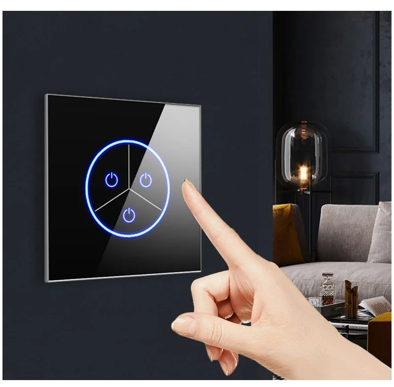 H923faf0a5ce5429cb2c64528999204484 86 type WiFi LED Light Touch Switch smart life Voice Control Touch switch Panel remote control Wall Power Switch for Smart Home