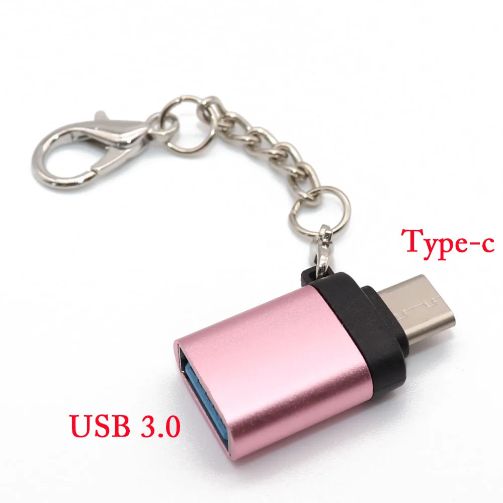 TingDong брелок кабель usb type C адаптер OTG Micro USB для type C конвертер адаптер для iPhone type C/Micro usb адаптер - Цвет: D