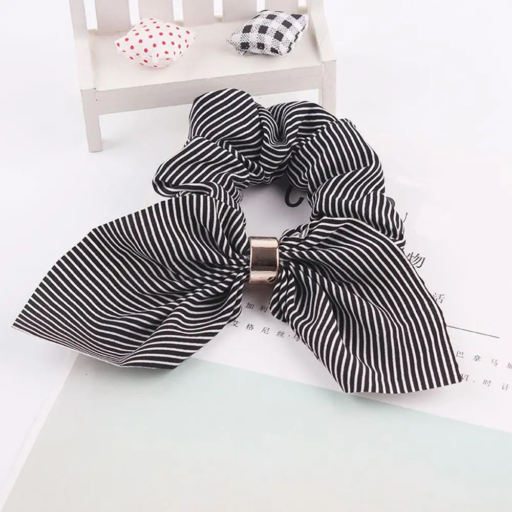 Plaid Girls Women Bunny Ear Hair Scrunchie Knot Bow Hair Band Hair tie Bows Rabbit Ear Elastic Ponytail Holder Bands Hair bow Hairclip Hair Accessories