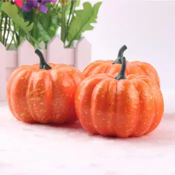 

Per lot 1pcs fall Mini Fake Vegetable Simulation Halloween Artificial Pumpkin Diy Craft Home Birthday Party Wedding Decoration