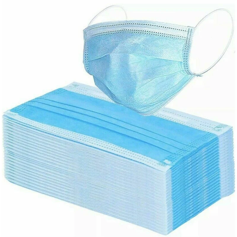 

Disposable Facial Protective Cover Masks Set 3 Layers Dustproof Mask Anti-Dust Surgical Medical Salon Earloop Face Mask