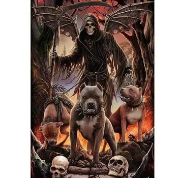 

Skeleton Skull Full Drill Round Diamond Painting Diamond Embroidery Rhinestone Picture Diamond Mosaic Diamand Home Decor