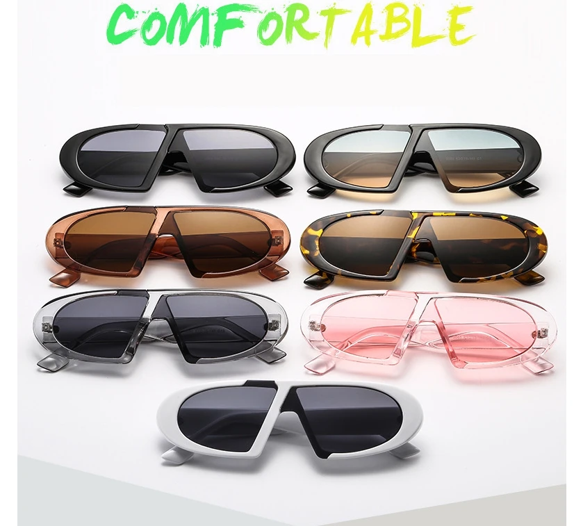 46221 овальные Модные солнцезащитные очки для мужчин и женщин, индивидуальные солнцезащитные очки UV400