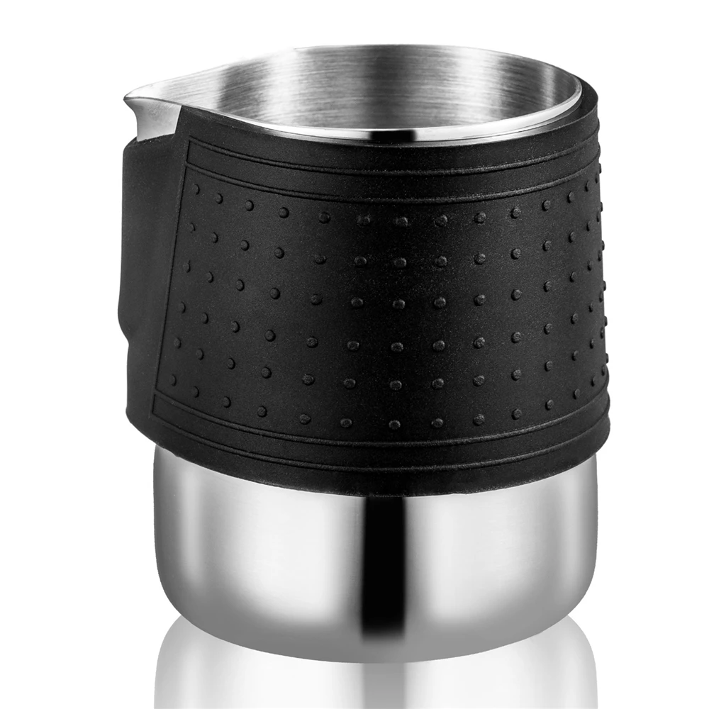 Stainless Steel Silicone Milk Frothing Pitcher Coffee Art Milk Creamer Frother Jug Espresso Coffee Latte Cappuccino Pitcher_voghion.com