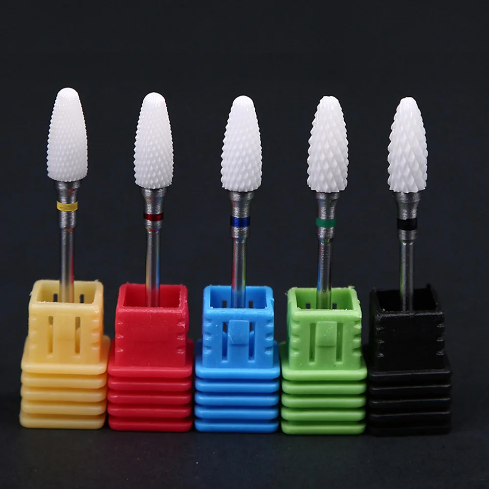 

1pcs Ceramic Nail Drill Bit(XFine+Fine+Medium+Coarse+XCoarse) Bit 3/32" 5 Styles Nail Bits For Electric Drill Nail Accessoires