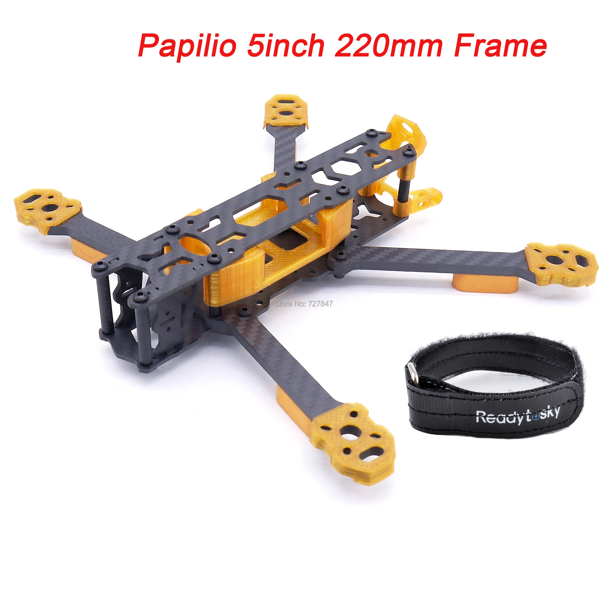 

NEW Papilio 5inch 220mm HX Type Pure Carbon Fiber frame with 5mm Arm / 3D TPU Printed parts for RC FPV racing Drone