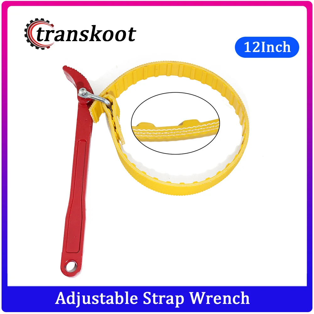 12 Inch Adjustable Metric Belt Wrench Spanner Oil Filter Removal Tools 12 Inch Adjustable Metric Belt Wrench Spanner Oil Filter Removal Tools